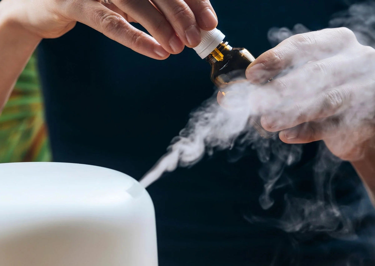 OIl being dispensed though a diffuser